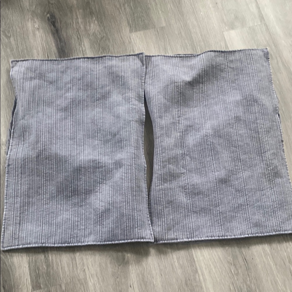 Gray / Blue Textured pillow Covers